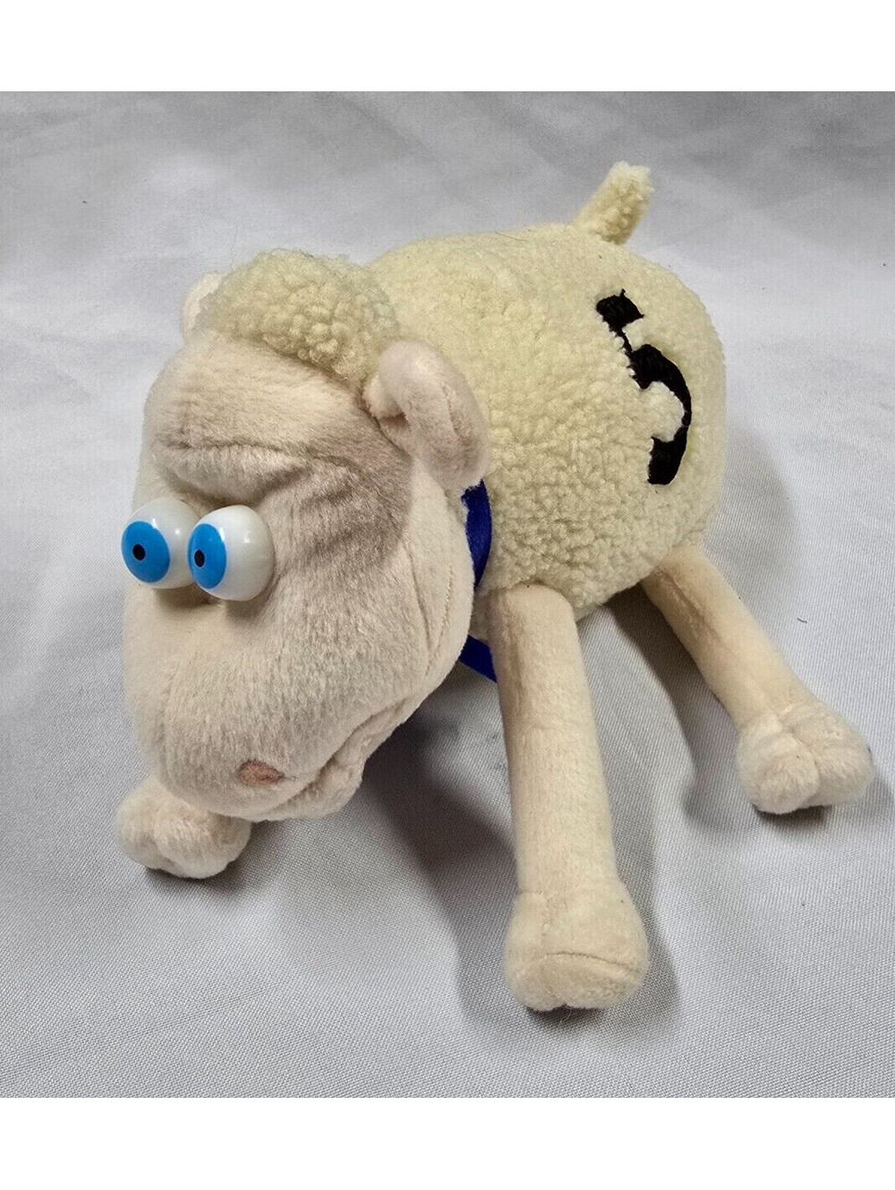Adorable SERTA SLEEP SHEEP NO. 5 WHITE PLUSH STUFFED ANIMAL Blue Eyes